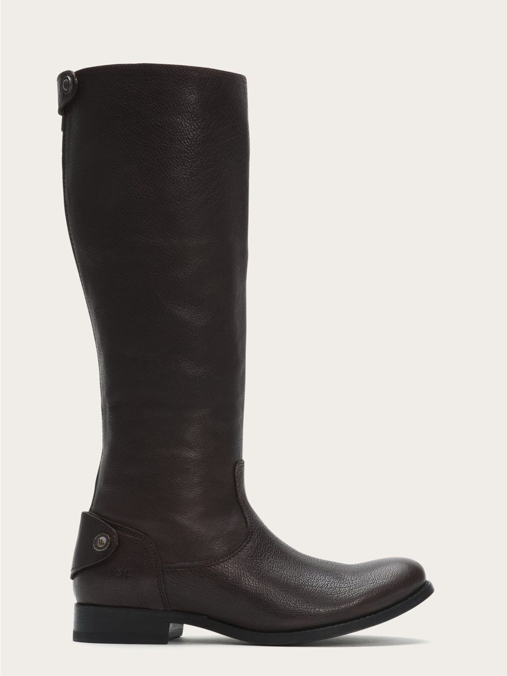 Frye Melissa Button Back Zip Boots Dark Brown 5.5